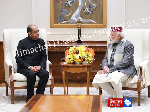 Leader of Opposition Jai Ram Thakur made a courtesy call on Prime Minister Narendra Modi